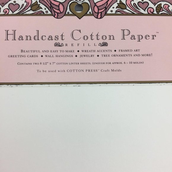 Handcast Cotton Paper Refill 2 – 8.5″ by 7″ NIP - Picture 2 of 3